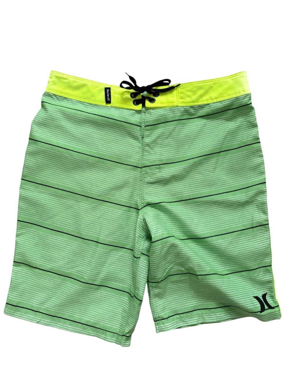HURLEY Boys' Shoreline Boardshorts in Flash Lime, Size 14